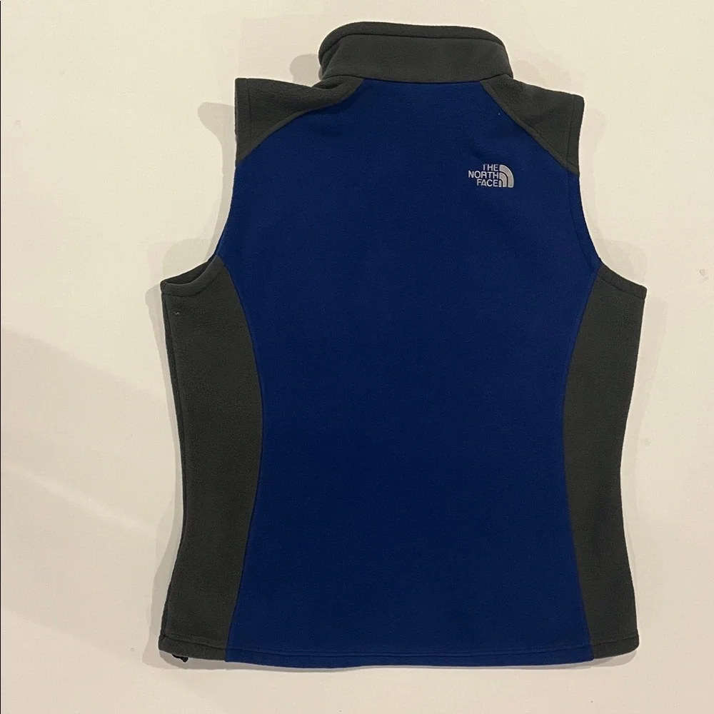 The North Face Blue and Gray Fleece Vest woman’s XL - Picture 3 of 5